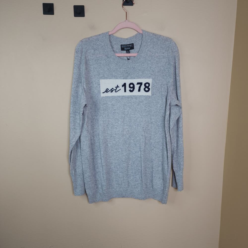 Banana Republic Filpucci Fine Italian Yarn Graphic Sweater Size XL